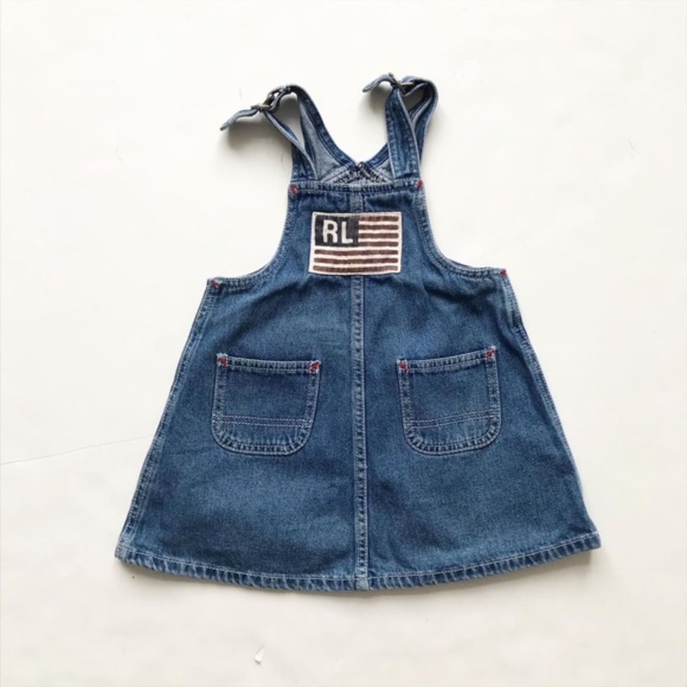 Vintage Ralph Lauren logo denim dress L(12-18m)